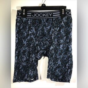 Brand New Jockey Mens Size Small Black / Blue Boxer Briefs